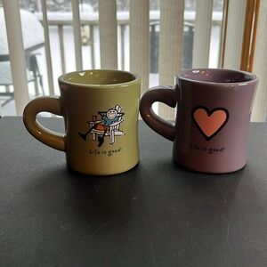 Life is Good Set of 2 Coffee Mugs